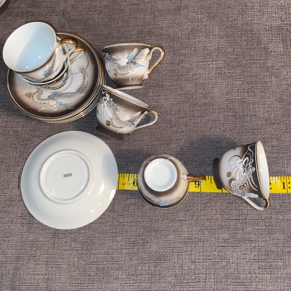 Vintage Japanese Moriage Dragonware 15pc Tea Set - Made in Japan﻿ - Picture 10 of 13